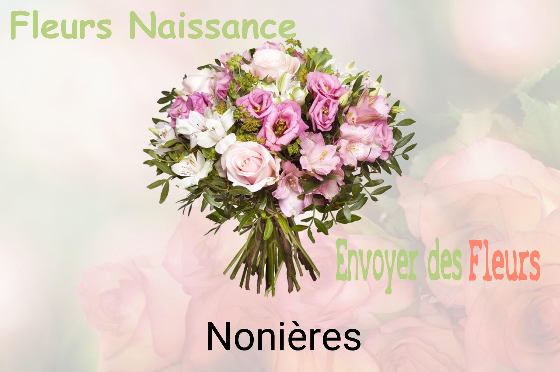 Bouquet de fleurs de naissance livré à Nonières